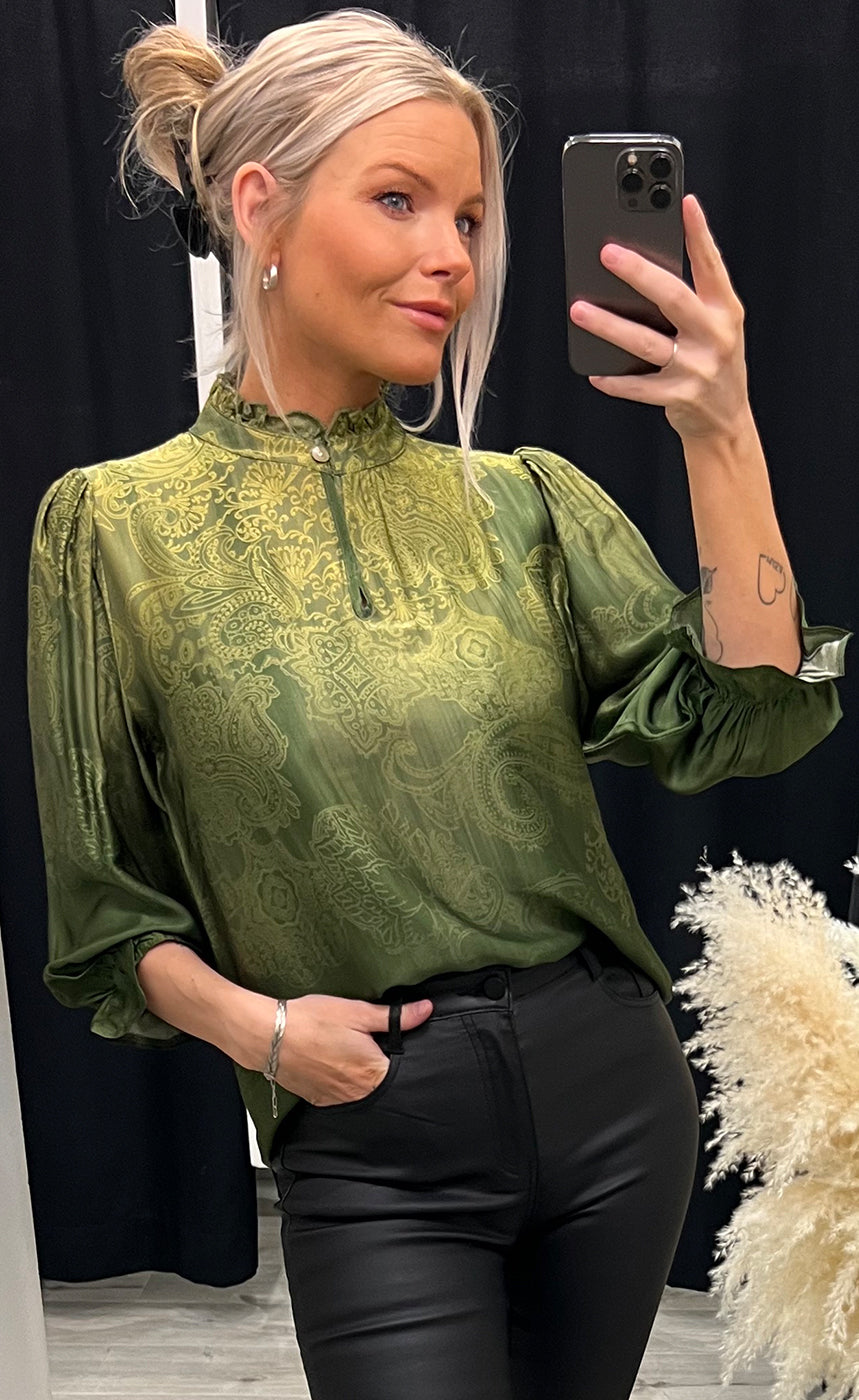 Smokey blouse - forest night