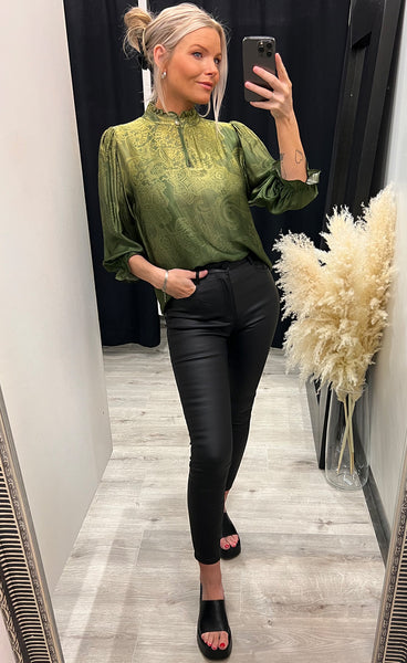 Smokey blouse - forest night