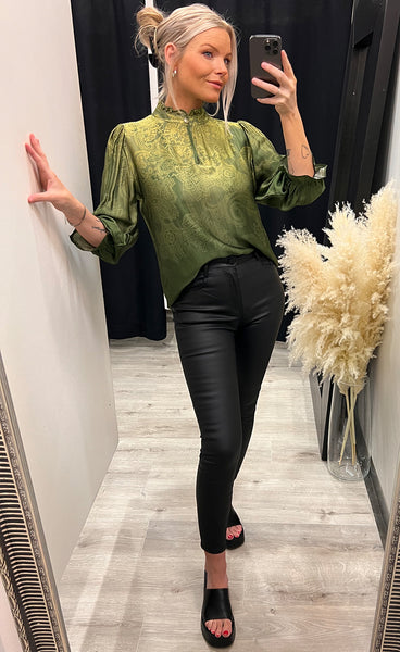 Smokey blouse - forest night