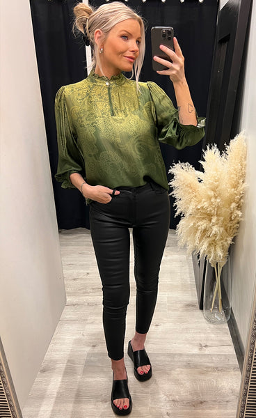 Smokey blouse - forest night
