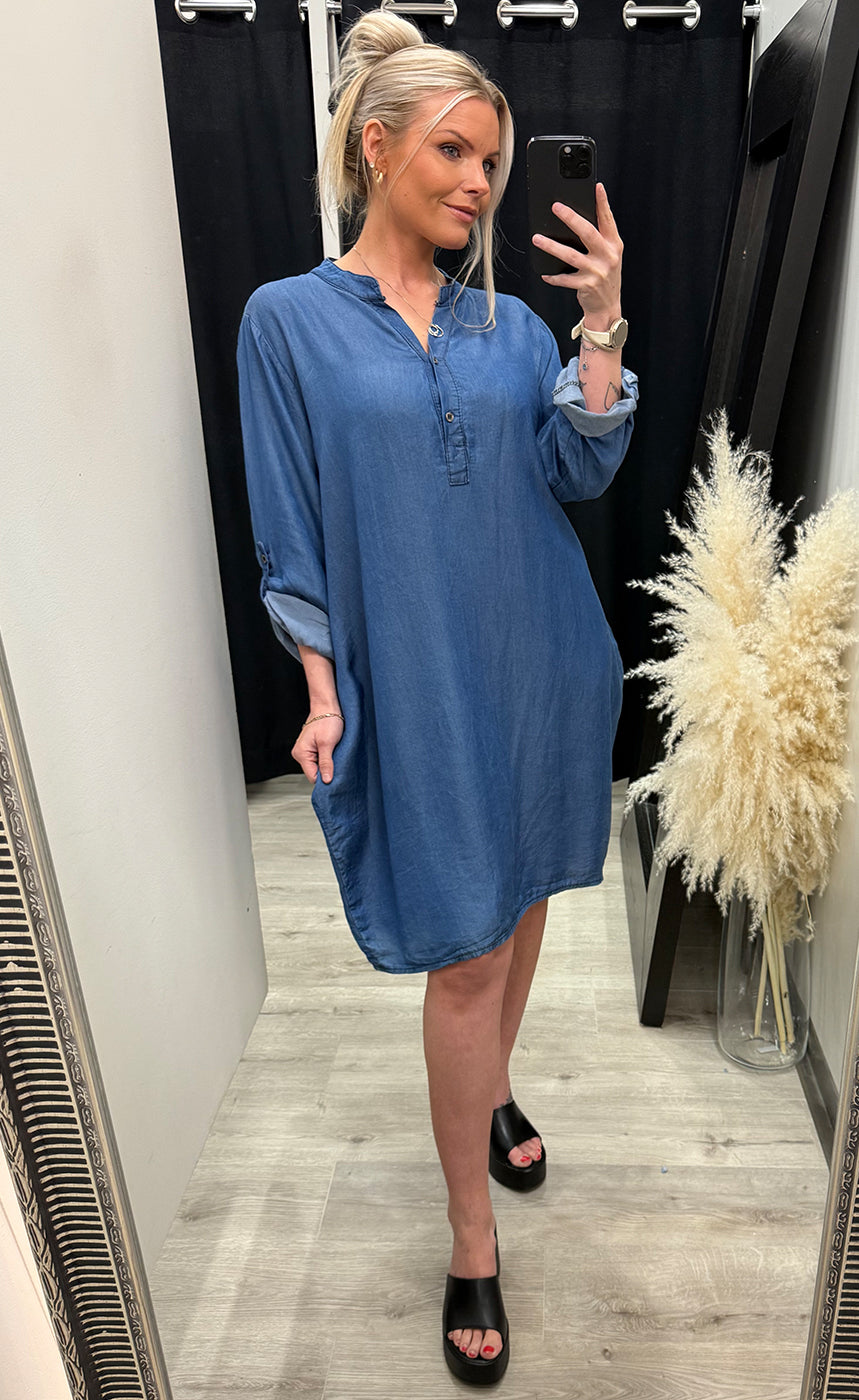 Amber denim dress - medium blue
