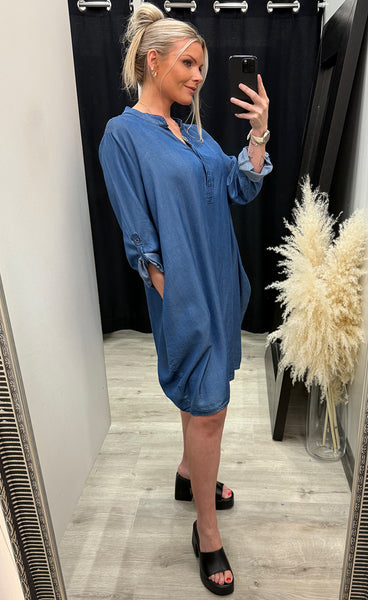 Amber denim dress - medium blue