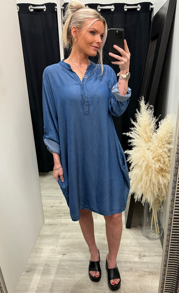 Amber denim dress - medium blue