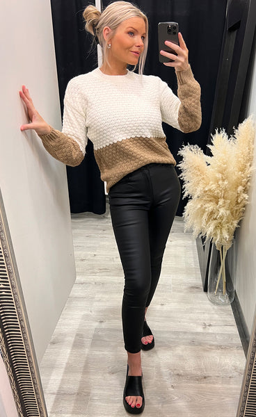 Lindsy pullover 1 - beige tan