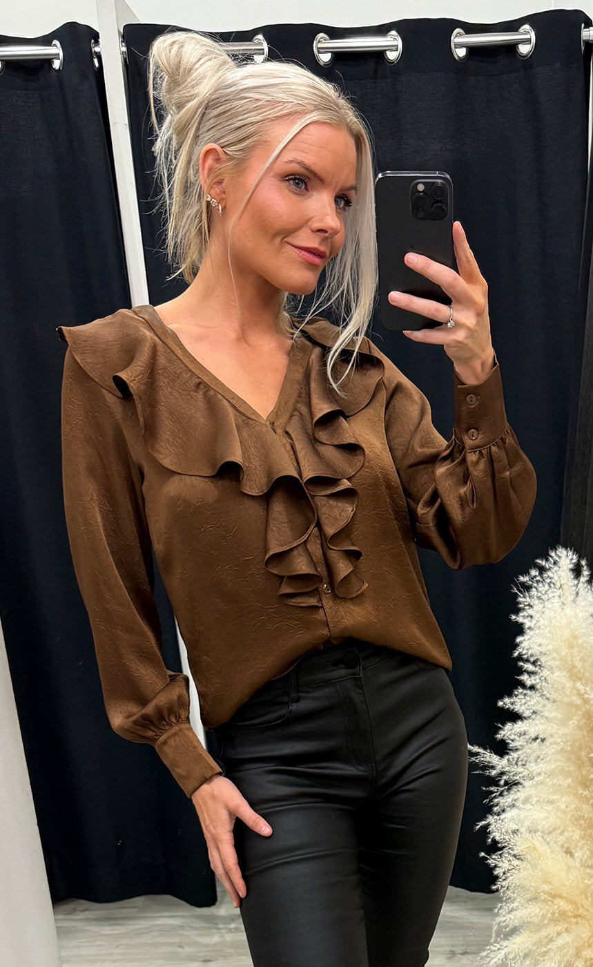 Ella blouse 356 - coffee
