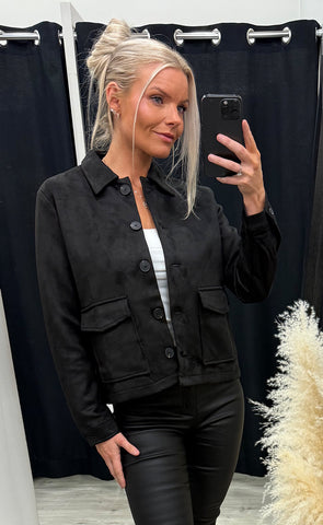 Suede jacket 81810 - black