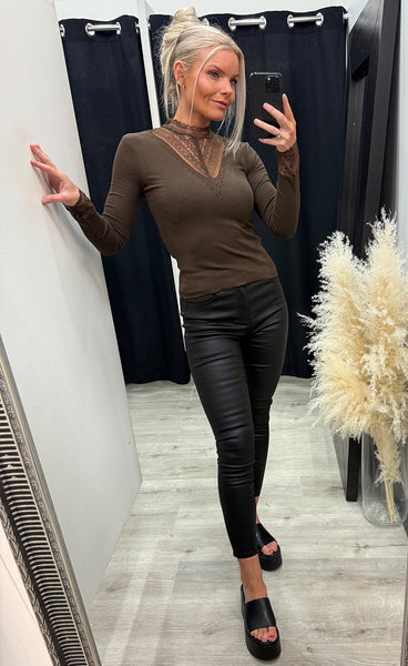 Lace top 8522 - choco