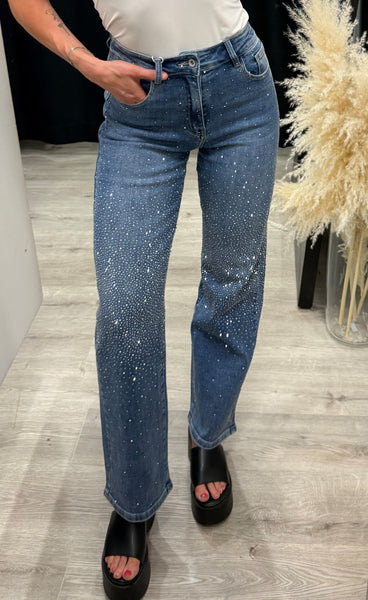 Teygju gallabuxur GLITTER 9205 - WIDE