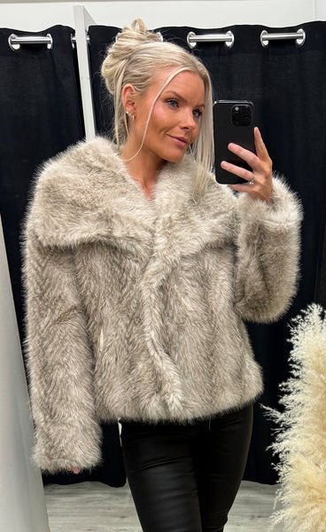 Loðjakki 7195 - beige