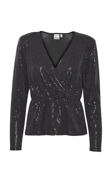 Loane blouse - black glitter