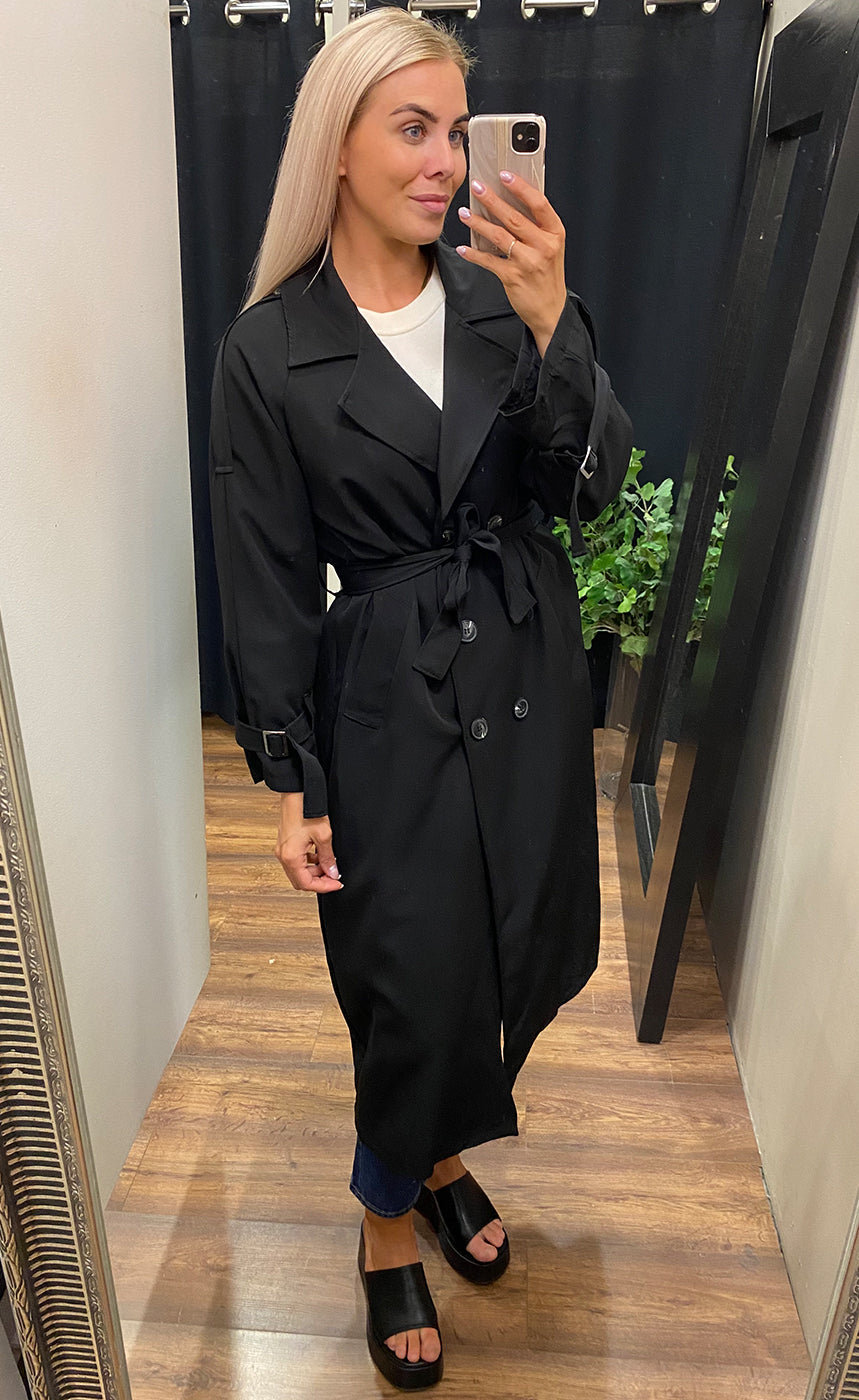 Leona trench coat - black