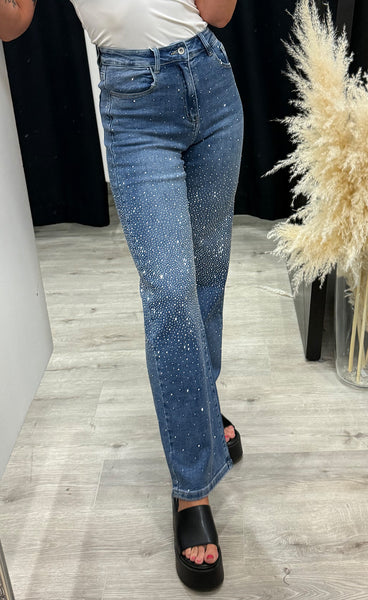 Teygju gallabuxur GLITTER 9205 - WIDE