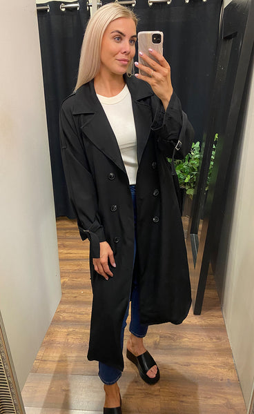 Leona trench coat - black