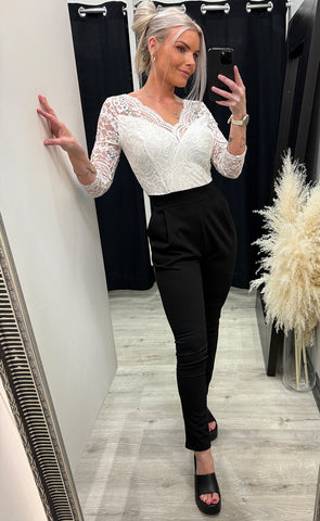Regina jumpsuit - white/black