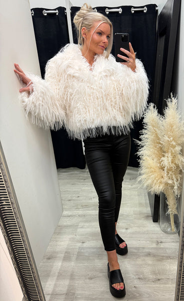 Loðjakki 112 - blanc