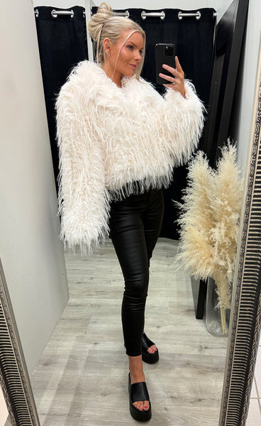 Loðjakki 112 - blanc