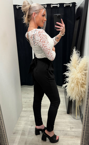 Regina jumpsuit - white/black