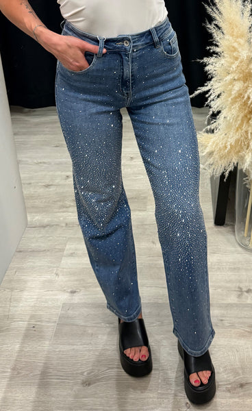Teygju gallabuxur GLITTER 9205 - WIDE