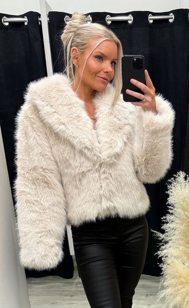 Loðjakki 1299 - beige