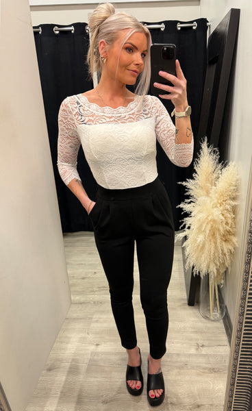 Cindy jumpsuit - white/black
