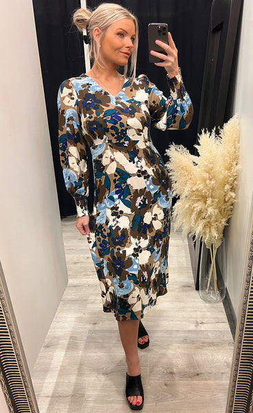 Mosa dress - brown mix