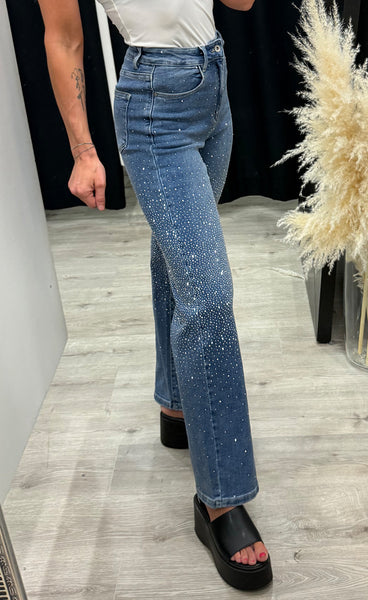 Teygju gallabuxur GLITTER 9205 - WIDE