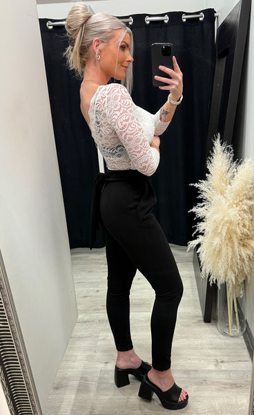 Cindy jumpsuit - white/black
