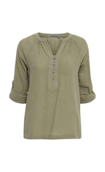 Bubble blouse - olive green