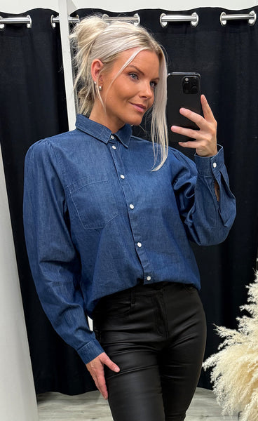 Borgie shirt 2 - washed dark blue