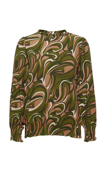 Pizi blouse - green mix