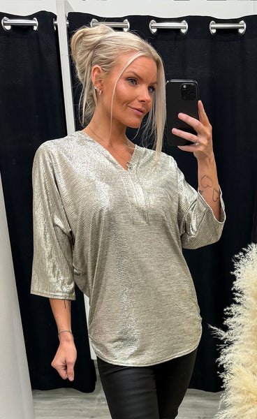 Lucy shimmer top - gold