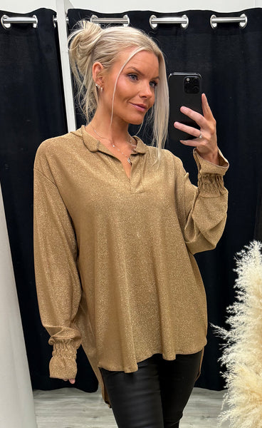 Blair blouse - gold glitter