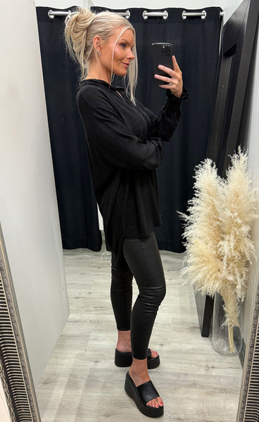 Blair blouse - black glitter