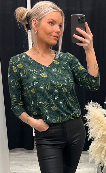 Ann blouse - green mix