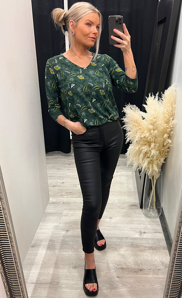 Ann blouse - green mix