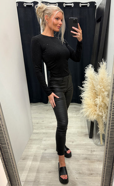 Adda glitter crop pullover 99310 - black