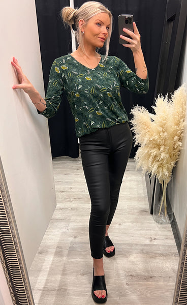 Ann blouse - green mix