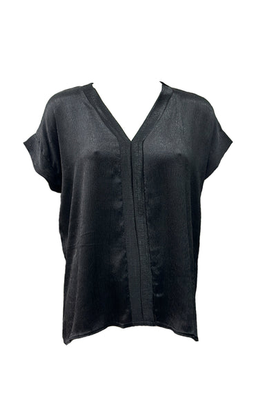 Hera satin top - black