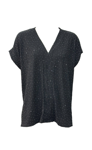 Helga glitter top - black