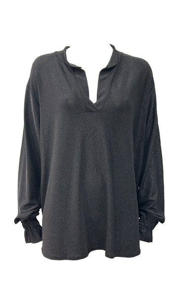 Blair blouse - black glitter