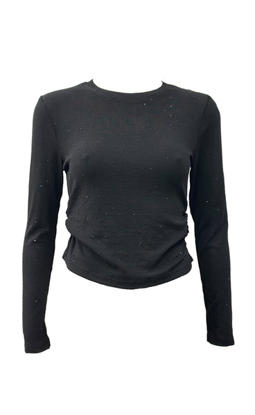 Adda glitter crop pullover 99310 - black