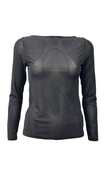 Glitter top 28746 - black