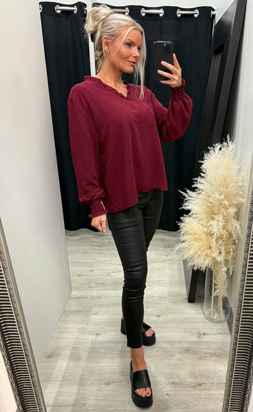 Rina blouse - burgundy