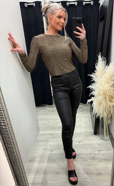 Glitter top 7236 - gold