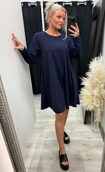 Greta glitter dress - navy