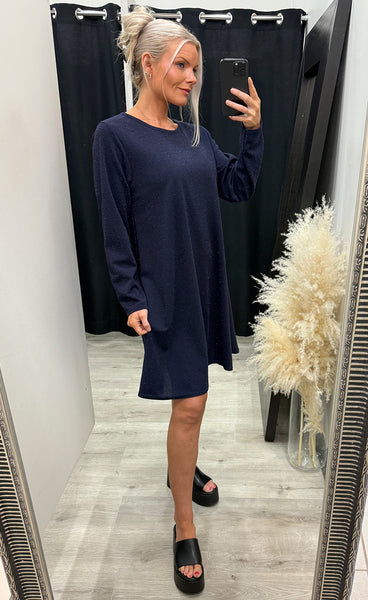Greta glitter dress - navy