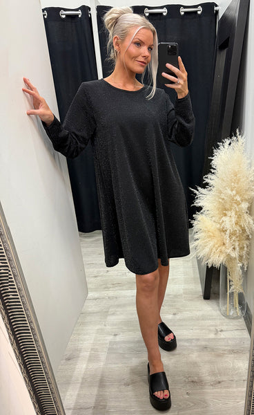 Greta glitter dress - black