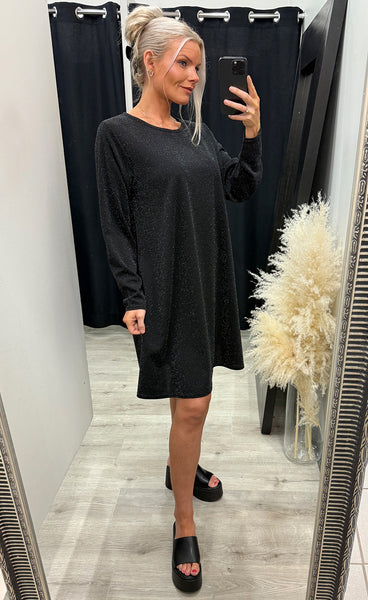 Greta glitter dress - black