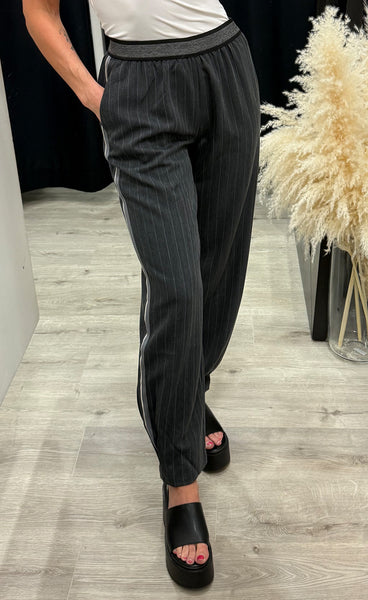 Violet pants - dark grey melange