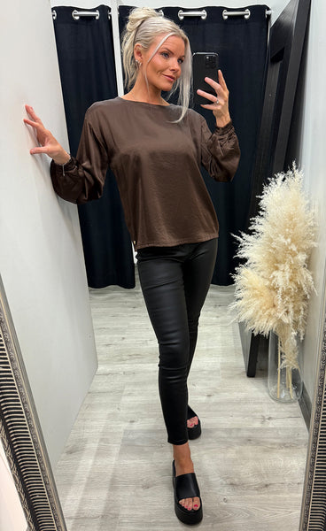 Ditte blouse -  brown